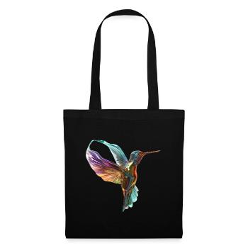 Fliegender chromatischer Kolibri - Stoffbeutel - Schwarz - Vorne