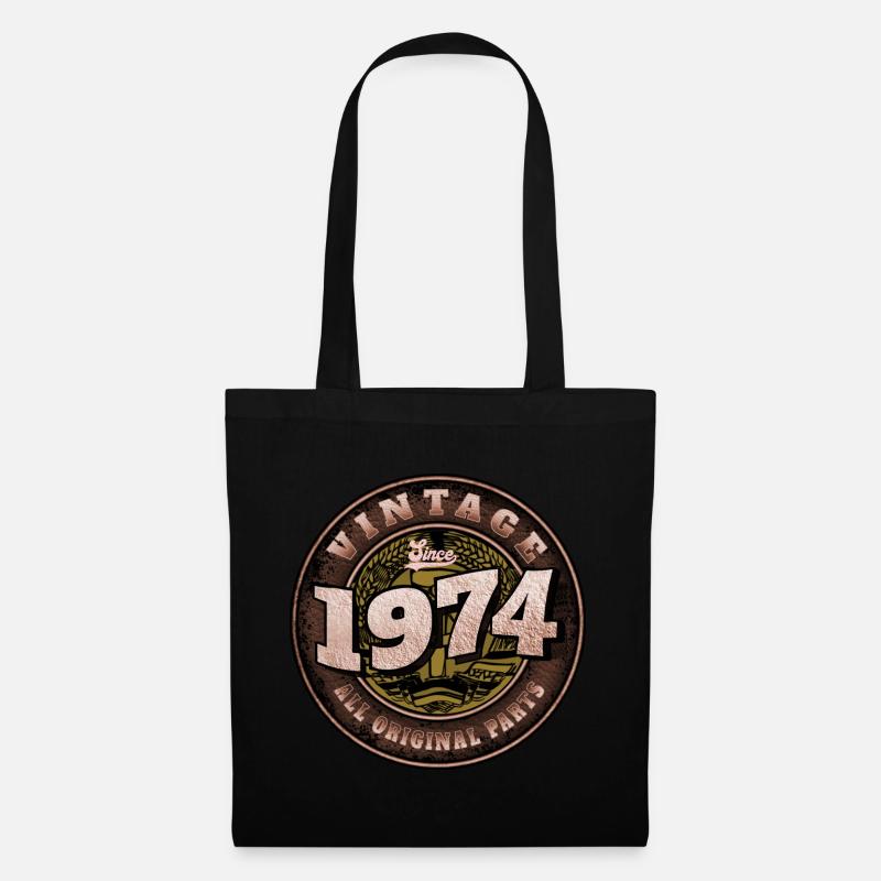 51. Geburtstag Vintage 1974 DDR Geschenk - Stoffbeutel - Schwarz