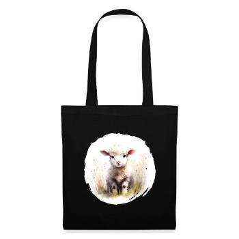 Aquarelle d’agneau - Sac en tissu - noir - Devant