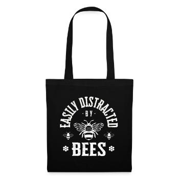 Easily distracted by bees - Tote Bag - black - Front