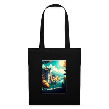 Genève Suisse Vintage voyage affiche Souvenir - Sac en tissu - noir - Devant