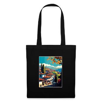 Safranbolu Türkei Vintage Reiseposter Souvenir - Stoffbeutel - Schwarz - Vorne
