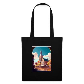 Haarlem Netherlands Vintage Travel Poster Souvenir - Tote Bag - black - Front