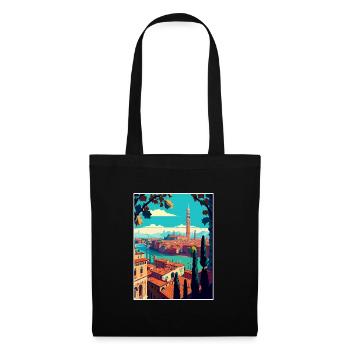 Vérone Italie Décoration Vintage Voyage Affiche WPA - Sac en tissu - noir - Devant