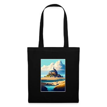 Mont Saint Michel France Vintage Travel Poster WPA - Tote Bag - black - Front