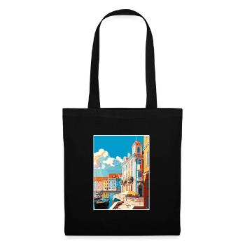 Aveiro Portugal Vintage Travel Poster WPA Souvenir - Tote Bag - black - Front