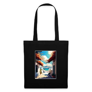 Naxos Grèce Décoration Affiche de Voyage Vintage WPA - Sac en tissu - noir - Devant