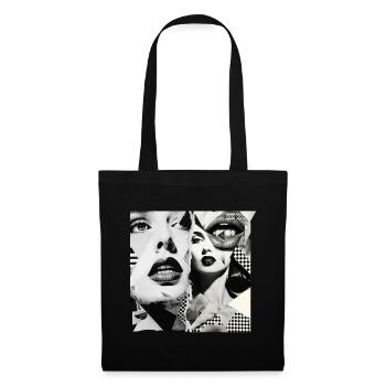 picture fragments design - Tote Bag - black - Front