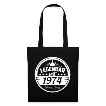 Legendär seit 1974 - Stoffbeutel - Schwarz - Vorne
