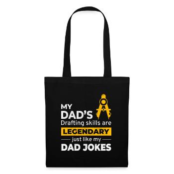 Architect Dad Drafting Skills Dad Jokes Legend 📐 - Tote Bag - black - Front