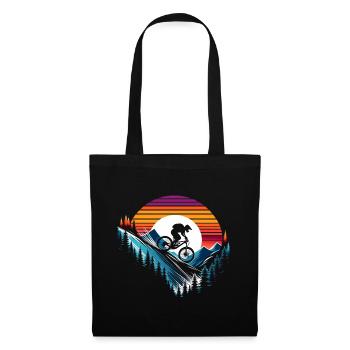 Biker VTT VTT Vintage Cadeau Homme - Sac en tissu - noir - Devant