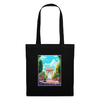 Arc De Triomphe France Paris Vintage Travel Poster - Tote Bag - black - Front