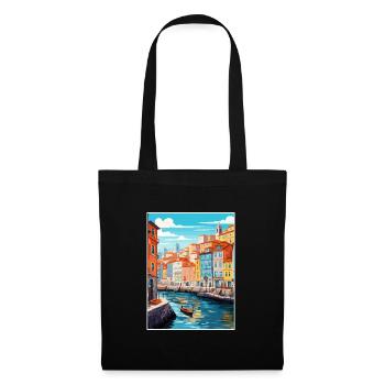 Porto Portugal Vintage Travel Poster WPA Souvenir - Tote Bag - black - Front