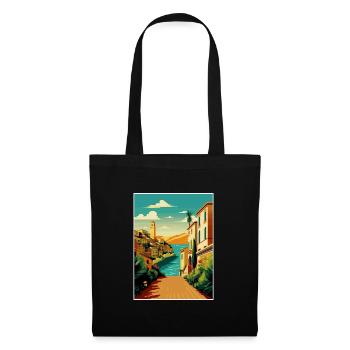 Sicile Italie Décoration Vintage Voyage Affiche WPA - Sac en tissu - noir - Devant