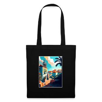 Sintra Portugal Vintage voyage affiche WPA Souvenir - Sac en tissu - noir - Devant