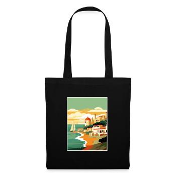 Costa De La Luz Espagne Vintage Voyage Poster WPA - Sac en tissu - noir - Devant