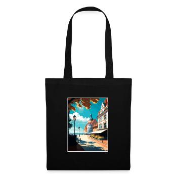 Sopot Polen Vintage Reiseposter WPA Souvenir - Stoffbeutel - Schwarz - Vorne