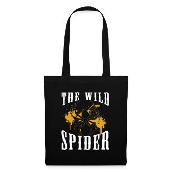 Toile d’araignée, Nature, Résille, Fils de soie - Sac en tissu - noir - Devant