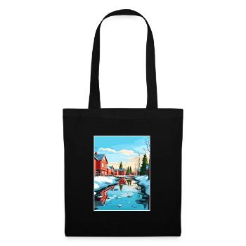 Oulu Finland Vintage Travel Poster WPA Souvenir - Tote Bag - black - Front