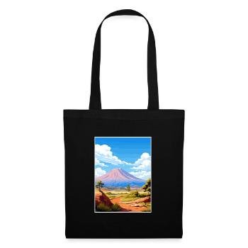 Parc national du Teide Espagne Affiche de voyage Vintage - Sac en tissu - noir - Devant