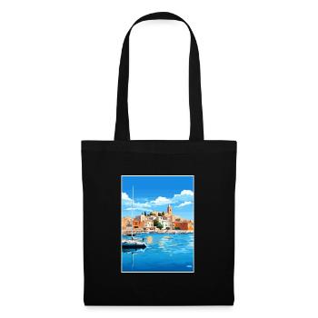 Balearen Spanien Vintage Reiseposter WPA - Stoffbeutel - Schwarz - Vorne
