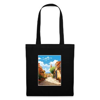 Tarragona Spanien Vintage Reiseposter WPA Souvenir - Stoffbeutel - Schwarz - Vorne
