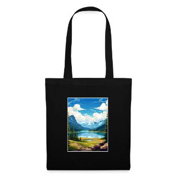 Parc National des Ecrins France Affiche de voyage Vintage - Sac en tissu - noir - Devant