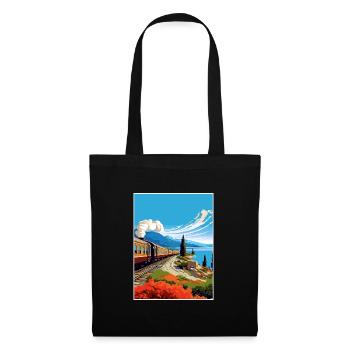 Orient Express Europe déco Vintage Affiche de voyage - Sac en tissu - noir - Devant