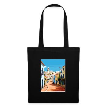 Albufeira Portugal Cascais Vintage Travel Poster - Tote Bag - black - Front