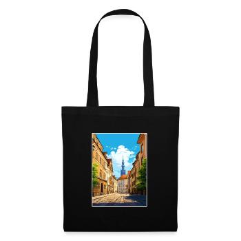 Munich décoration Allemagne Vintage affiche de voyage - Sac en tissu - noir - Devant