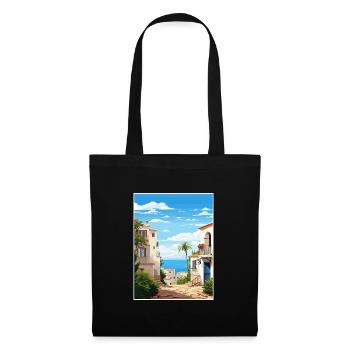 Almeria Spanien Vintage Reiseposter WPA Souvenir - Stoffbeutel - Schwarz - Vorne