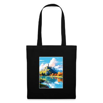 Château de Bled Slovénie Affiche de voyage vintage WPA Art - Sac en tissu - noir - Devant