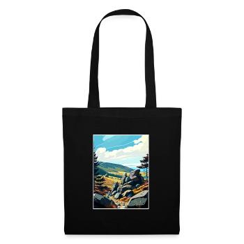 Karkonosze Pologne Vintage voyage affiche Souvenir - Sac en tissu - noir - Devant