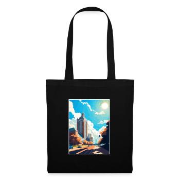 Katowice Pologne Vintage voyage affiche WPA Souvenir - Sac en tissu - noir - Devant