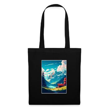 Schrattenfluh Switzerland Vintage Travel Poster - Tote Bag - black - Front