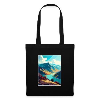 Brienzer Rothorn Suisse Affiche de voyage Vintage - Sac en tissu - noir - Devant