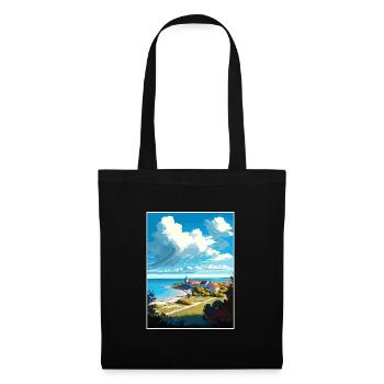 Gotland Suède Vintage voyage affiche WPA Souvenir - Sac en tissu - noir - Devant