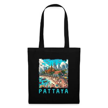 Pattaya Thailand Strand Design - Stoffbeutel - Schwarz - Vorne