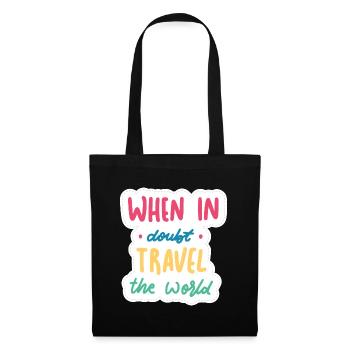 En cas de doute, parcourez le monde - Sac en tissu - noir - Devant