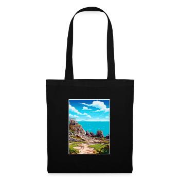 Le Minack Theatre Cornwall Vintage Travel Poster - Sac en tissu - noir - Devant
