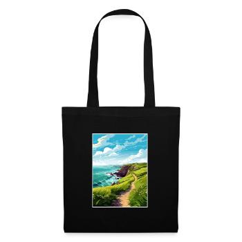 St Davids Head Pembrokeshire Vintage Travel Poster - Tote Bag - black - Front