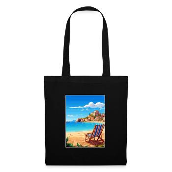 Sicile Italie Décoration Vintage Voyage Affiche WPA - Sac en tissu - noir - Devant