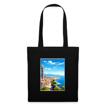 Split Kroatien Vintage Reiseposter WPA Souvenir - Stoffbeutel - Schwarz - Vorne