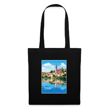 Tomar Portugal Vintage voyage affiche WPA Souvenir - Sac en tissu - noir - Devant