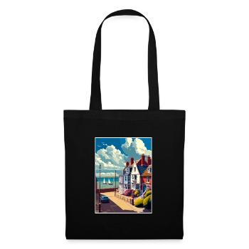 Whitstable Angleterre Kent Vintage voyage affiche WPA - Sac en tissu - noir - Devant