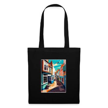 Folkestone Angleterre Kent Vintage voyage affiche WPA - Sac en tissu - noir - Devant