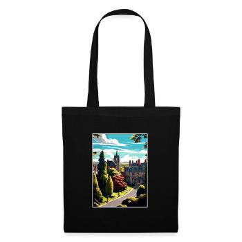 Halifax England Yorkshire Vintage Travel Poster - Tote Bag - black - Front