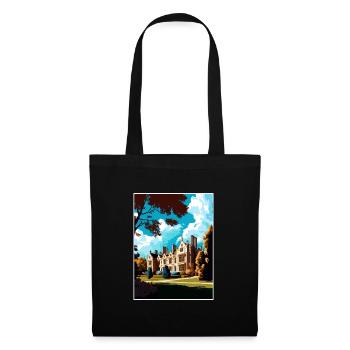 Anglesey Abbey Dekoration Vintage Reiseposter - Stoffbeutel - Schwarz - Vorne