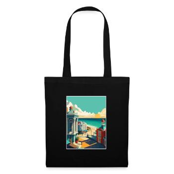 Brighton Pier Seascape Uk Vintage Reiseposter - Stoffbeutel - Schwarz - Vorne