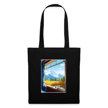 Orient Express Europe déco Vintage Affiche de voyage - Sac en tissu - noir - Devant
